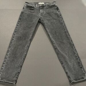 Madewell Relaxed Taper Black Wash Jeans W28 L30 High Rise Denim